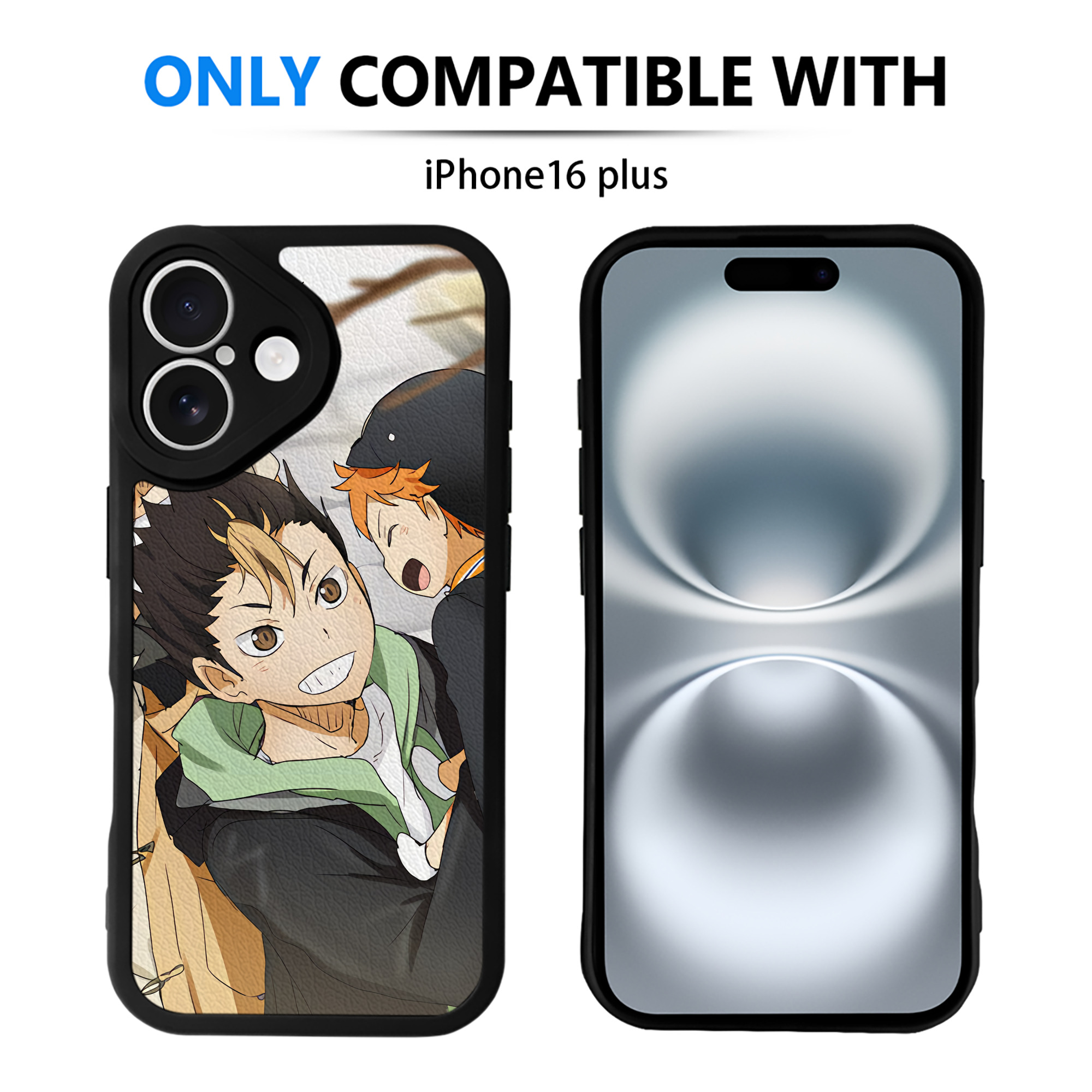 （画像用） ハイキュー!! Haikyu!! 【iPhone 16シリーズ対応】シリコンスマホケース（レザー調） 材質：シリコン